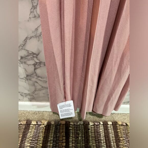 ASOS DESIGN square neck belted pleated maxi dress in rose - PINK Size 4 - Picture 7 of 10